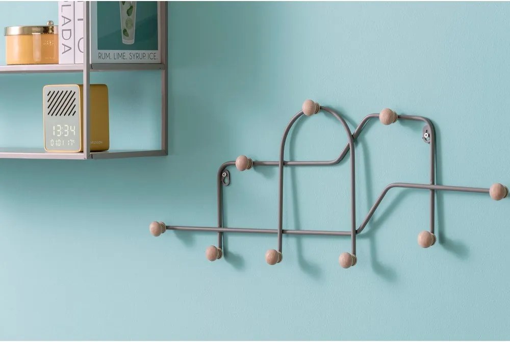 Attaccapanni da parete grigio in metallo 71 cm Maze – PT LIVING