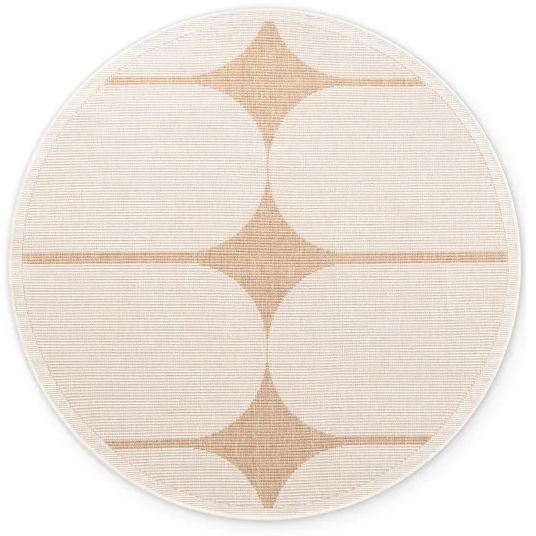Tappeto da interno/esterno rotondo beige/avorio ø 160 cm Duet Bowen – NORTHRUGS
