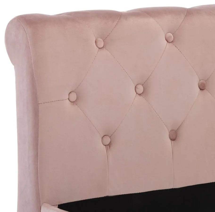 Giroletto rosa in velluto 100x200 cm