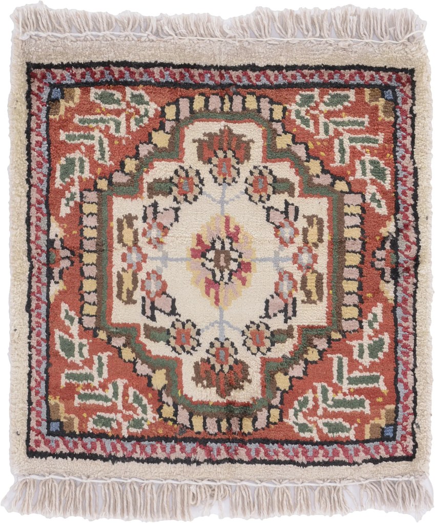 Agra Tappeto orientale 30x30 (Indian) Annodato A Mano