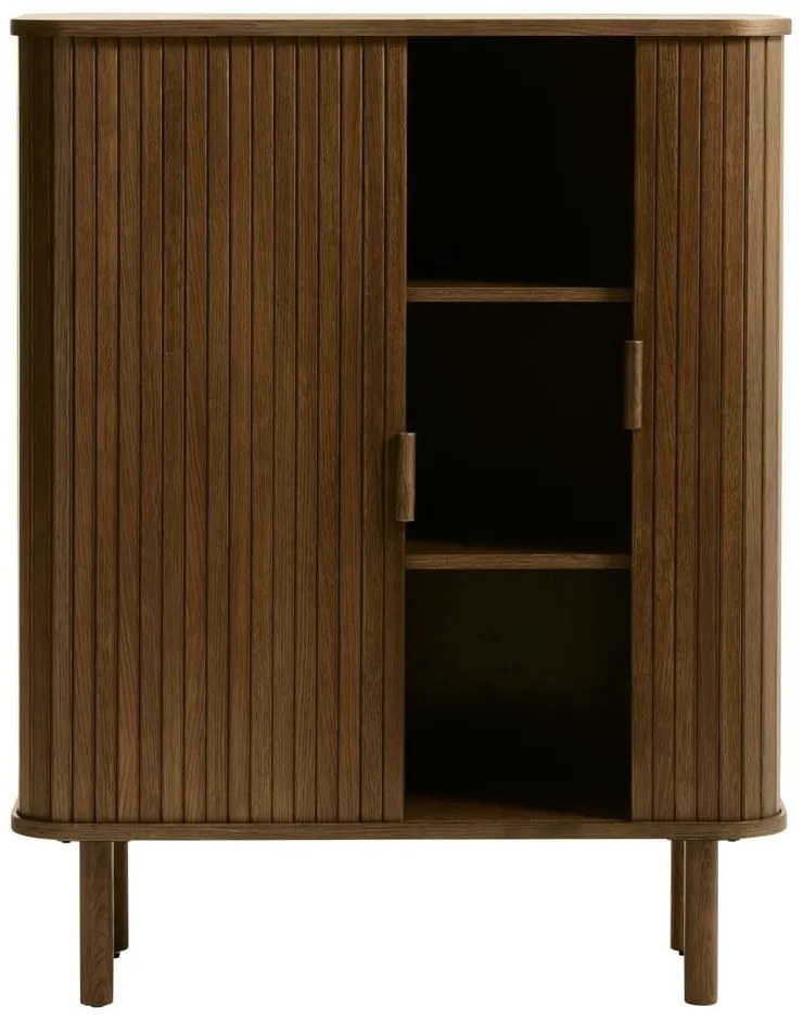 Mobile marrone in rovere con ante scorrevoli 113x90 cm Cavo - Unique Furniture