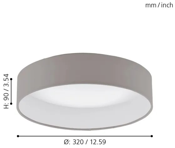 Eglo 93949 - Plafoniera LED PALOMARO LED/12W/230V