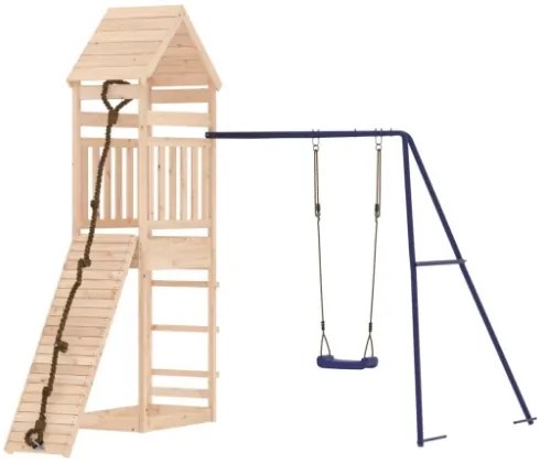 Set da Gioco da Esterno in Legno Massello di Pino