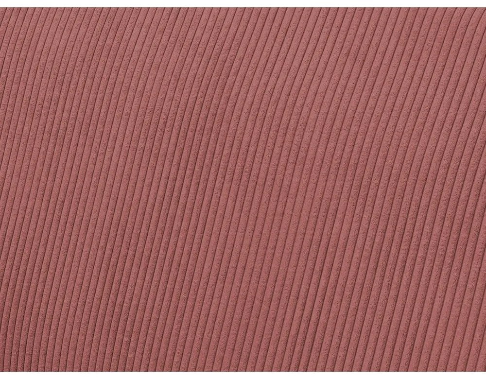 Divano angolare rosa allungabile e con contenitore rivestito in velluto a coste Voltaire – Bobochic Paris