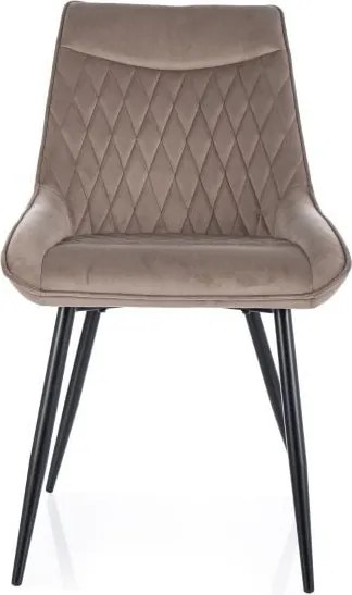 Sedia Agat velluto beige velluto Blu40/nero