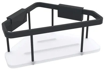 NIMCO Ki-14003-B-90 - Mensola a muro per doccia KIBO opaco nero/bianco