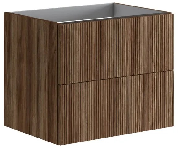 Mobile da bagno sotto lavabo Opera frassino scuro L 59.5 x H 50 x P 45.5 cm 2 cassetti, lavabo non incluso