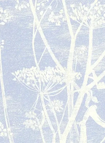 Cole & Son Carta da parati Cow Parsley - hellblau/ cremeweiß