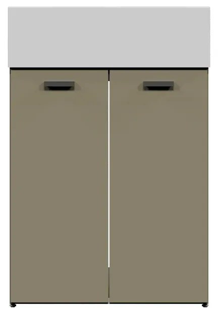 Mobile da bagno sotto lavabo Nobu corda opaco L 59 x H 71 x P 49 cm 2 ante, lavabo non incluso