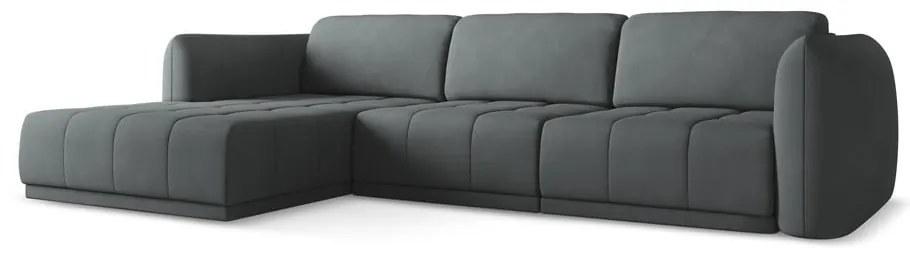 Divano angolare grigio scuro (con penisola a sinistra) Hoku – Makamii