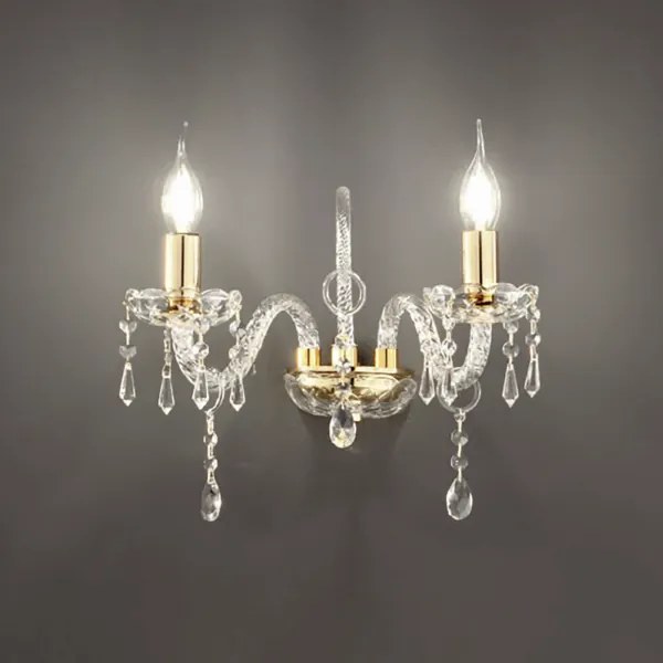 Lampada applique 32x20 cm in cristallo MARIATERESA intrecciato 2 luci