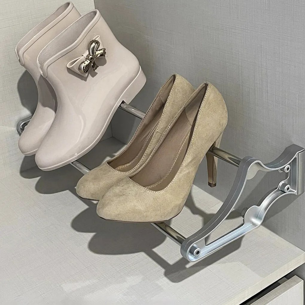 Porta Scarpe Self per Interno Armadio Imballo 1 Pezzo Verniciato Alluminio Acciaio e Emuca...