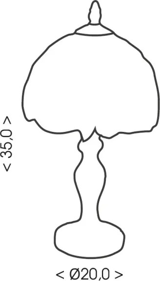 Brilagi - Lampada da tavolo Tiffany in vetro colorato JUNGLE 1xE27/60W/230V