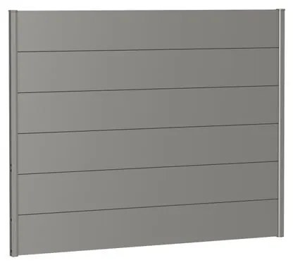 Frangivista in acciaio BIOHORT grigio quarzo metallizzato 180 x 137 cm, spessore 44 mm