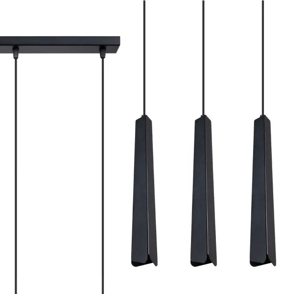 Sollux SL.1402 - Lampadario a sospensione con filo PRYSM 3xG9/8W/230V nero