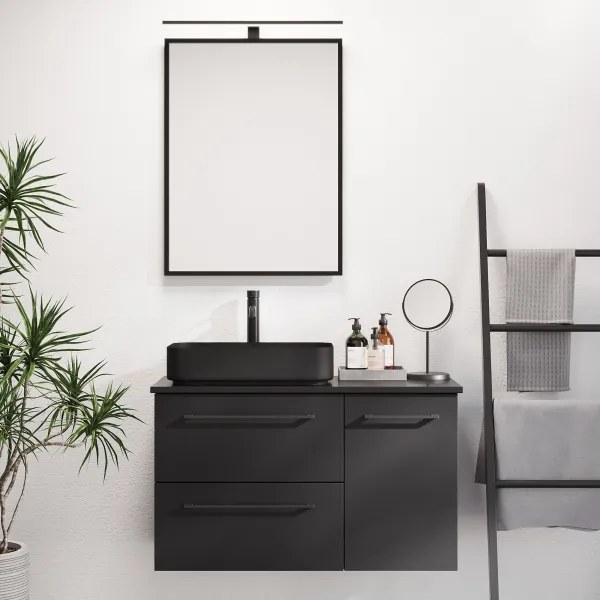 BATH DELUXE 01-060-05-02-00 - Specchio da bagno BORGSTED 60x80 cm nero