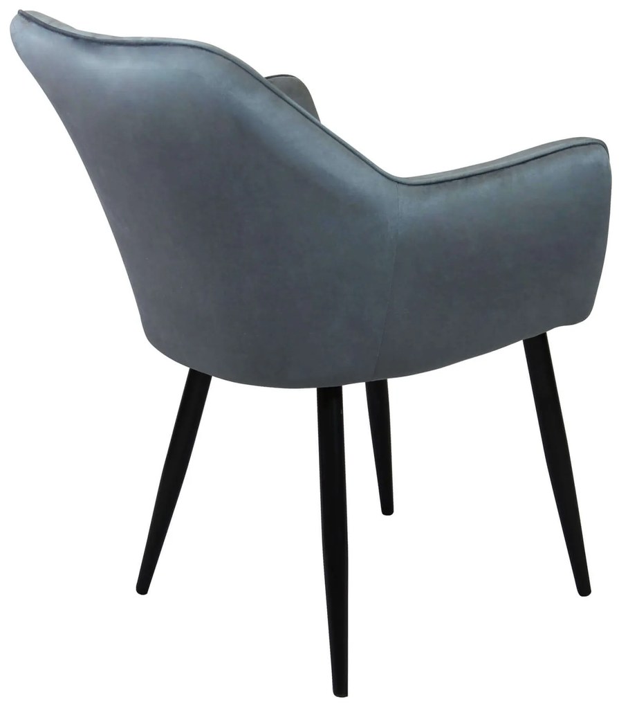 CARA - poltrona imbottita per sala da pranzo in velluto