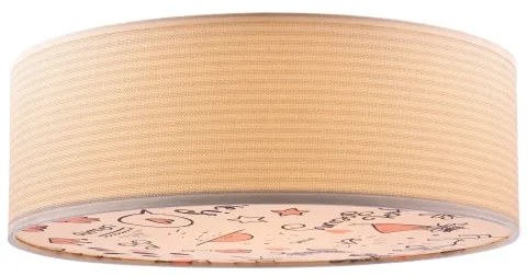 Plafoniera per bambini KIDDY 2xE27/40W/230V beige/rosa