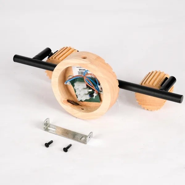 Brilagi - Faretto HYGGE 2xE14/15W/230V legno di gomma/fumé