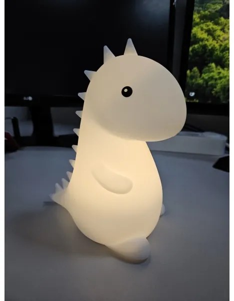 Lampada LED RGBW per bambini, touch, LED 1W 5V USB 1200 mAh dinosauro
