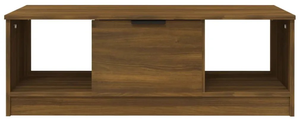 Tavolino Salotto Rovere Marrone 102x50x36 cm Legno Multistrato