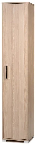 Scarpiera in legno nobilitato 1 anta ripiani interni H 189 cm Rovere