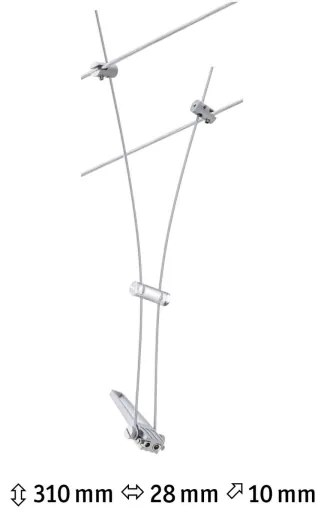 Paulmann 94487 - 1xGU5,3/50W Faretto COMET 230V cromo opaco