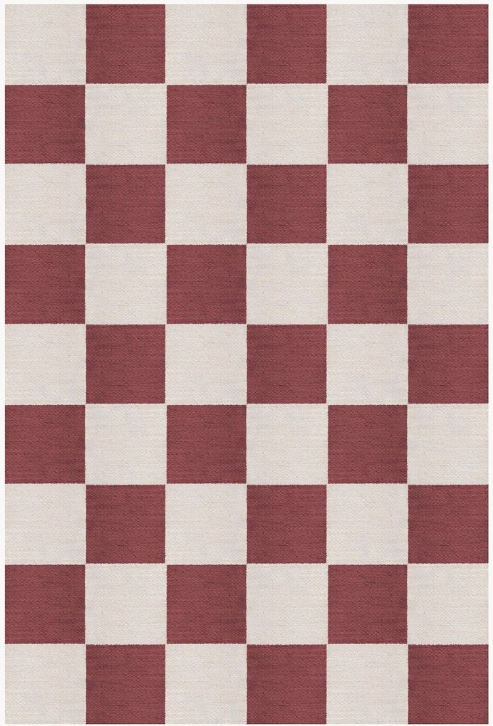 Tappeto in iuta a trama piatta fatto a mano Chess