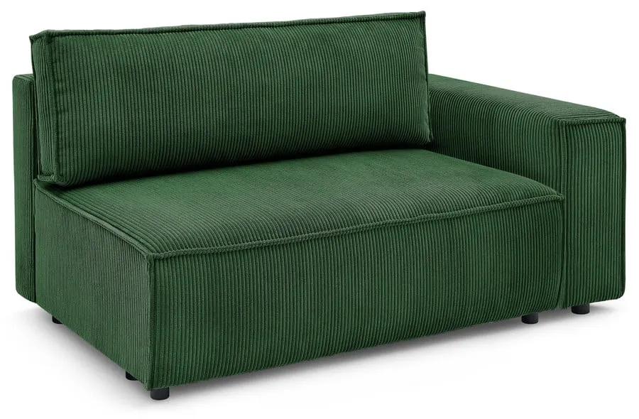 Modulo divano in velluto a coste verde, angolo destro Nihad modular - Bobochic Paris