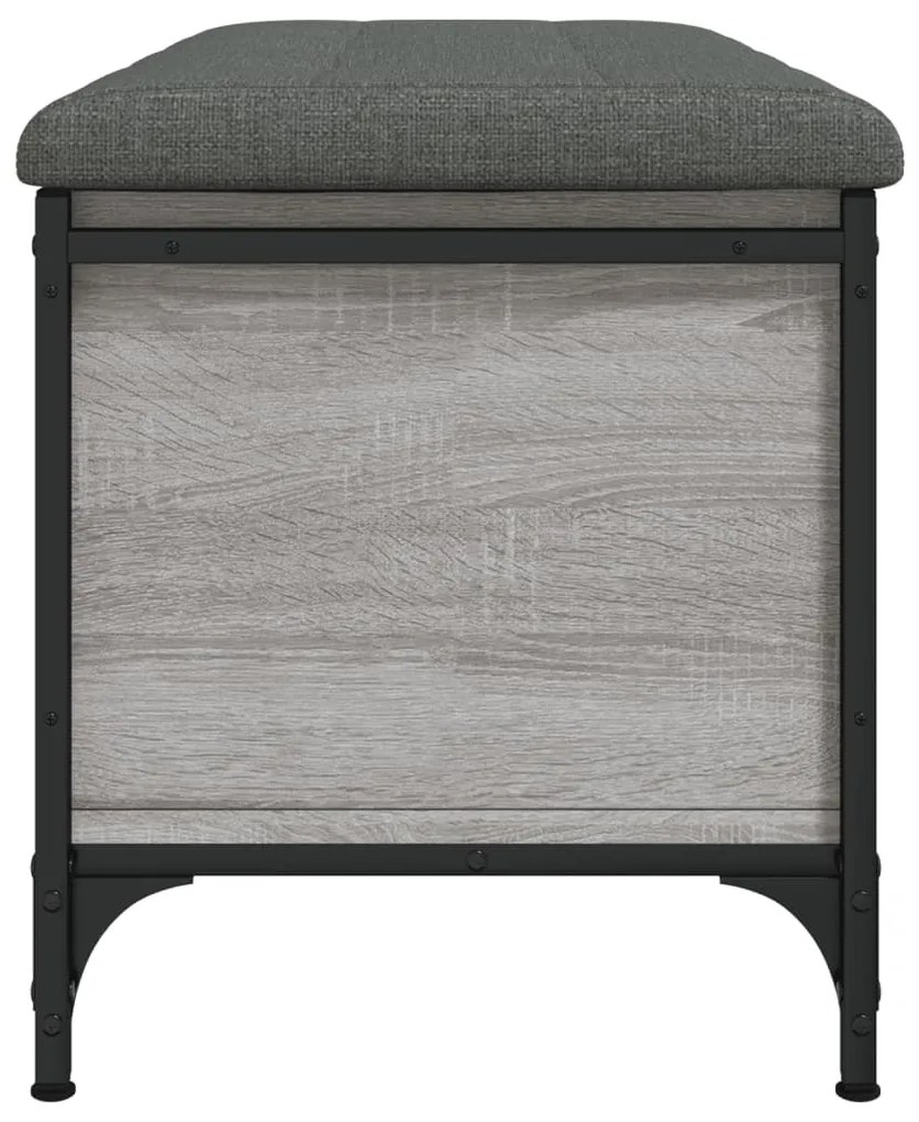 Panca Portaoggetti Grigio Sonoma 82x42x45 cm Legno Multistrato