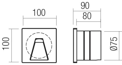 Redo 91196 - Lampada orientativa da esterno LED BAST LED/2,5W/230V IP65 antracite