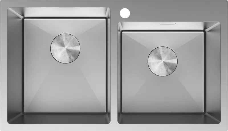 Mexen Xorin lavello in acciaio 2 vasche 780 x 450 mm, inox - 6441782000-01