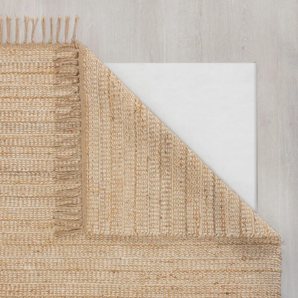 Tappeto di colore naturale in iuta tessuto a mano 60x110 cm Levi – Flair Rugs