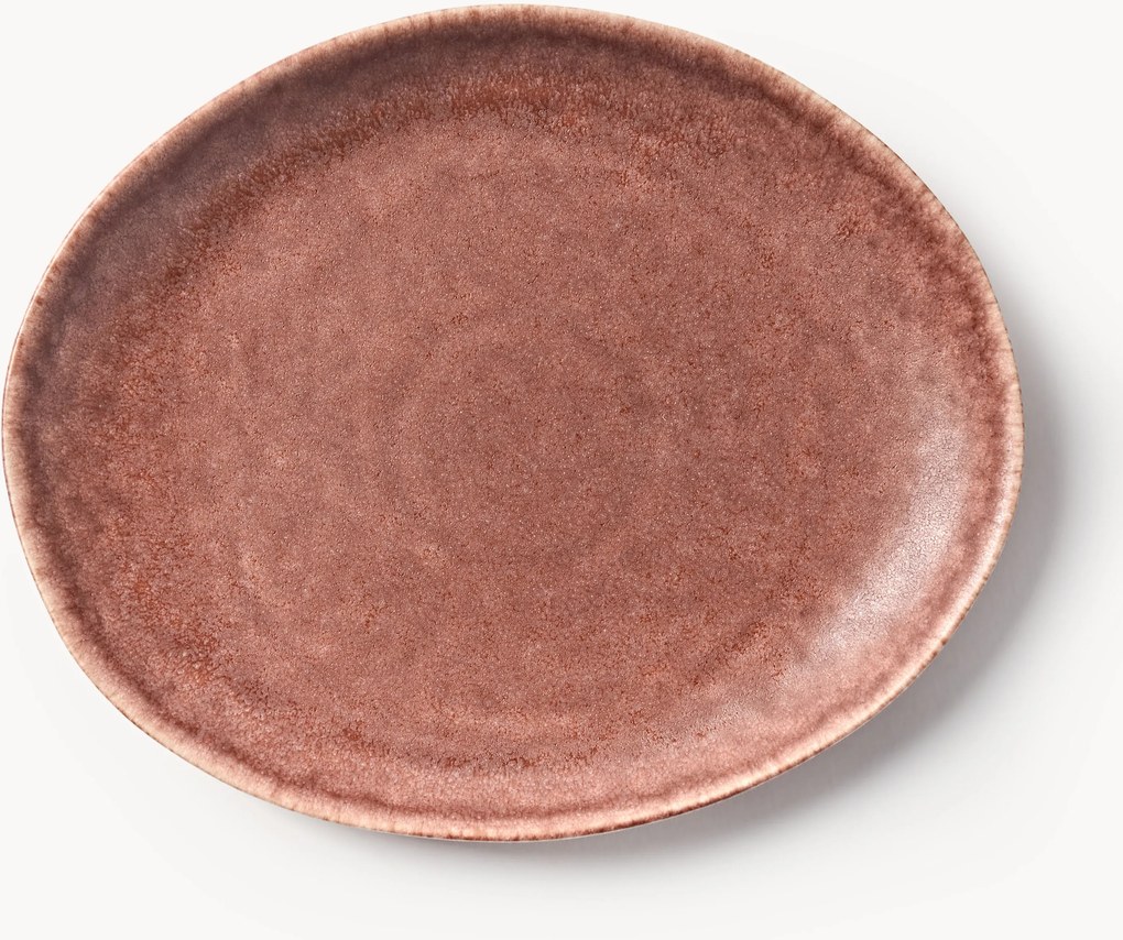 Set di 4 piatti da colazione fatti a mano dalla forma organica Macey