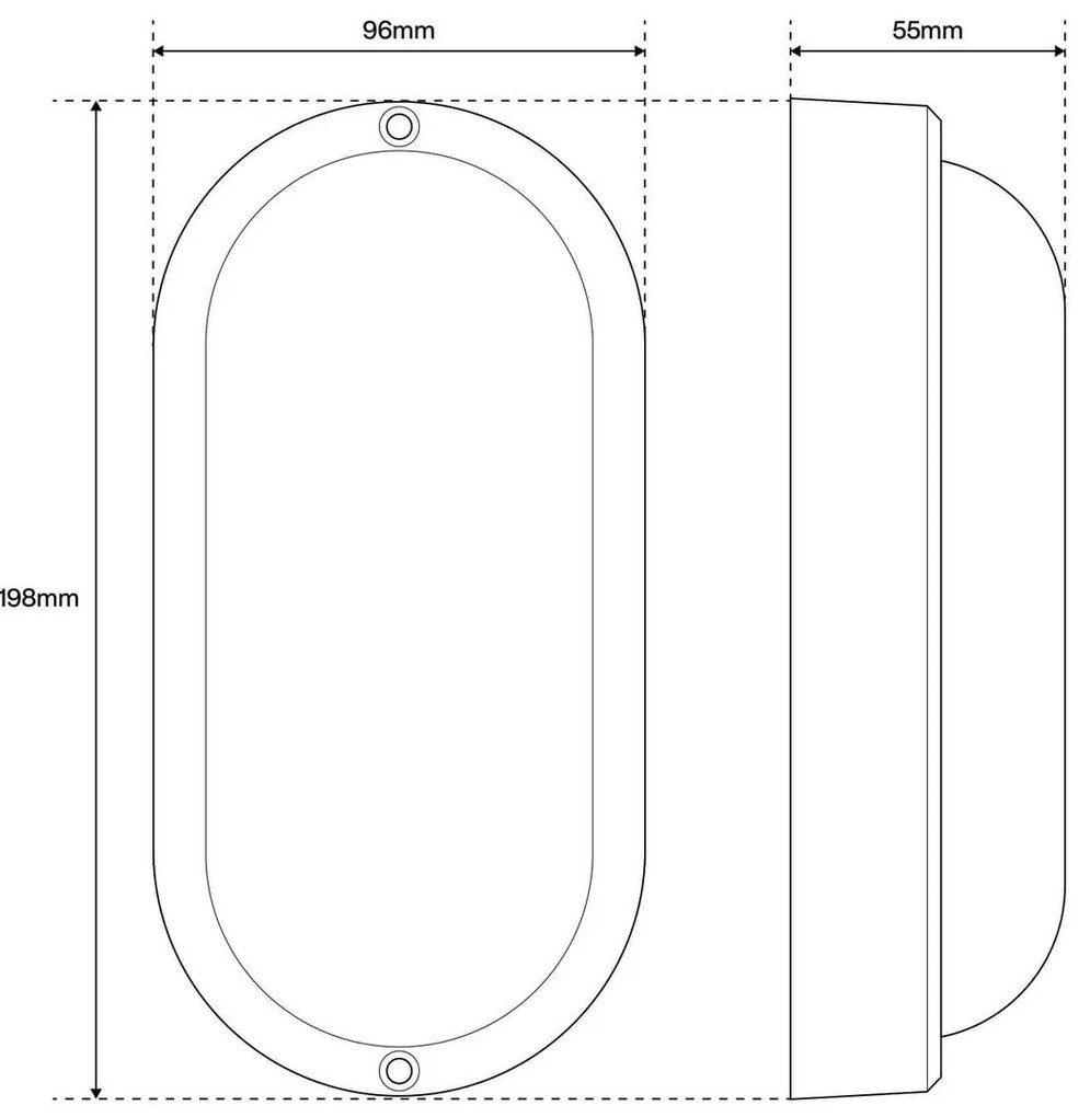 Plafoniera LED da Esterno 15W IP65 Ovale CCT - Bianco Variabile