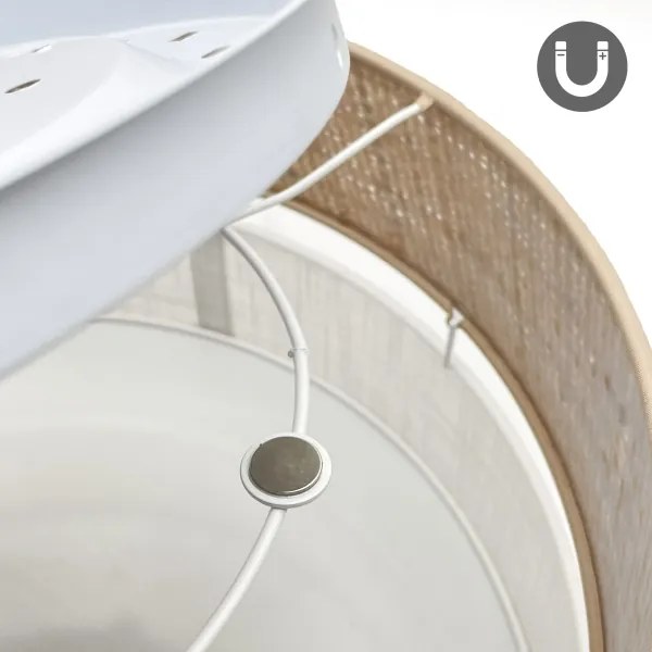 Plafoniera LED SIRJA BOHO LED/20W/230V Ø 35 cm beige/bianco