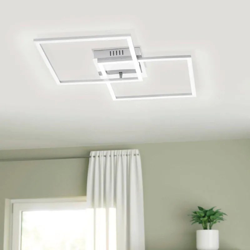 Plafoniera LED design Palmaves 1, bianco41.5 cm, luce con 3 temperature di colore, 4100 lumen EGLO