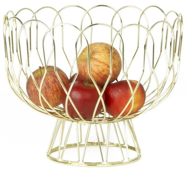 Fruttiera in oro Wired - PT LIVING