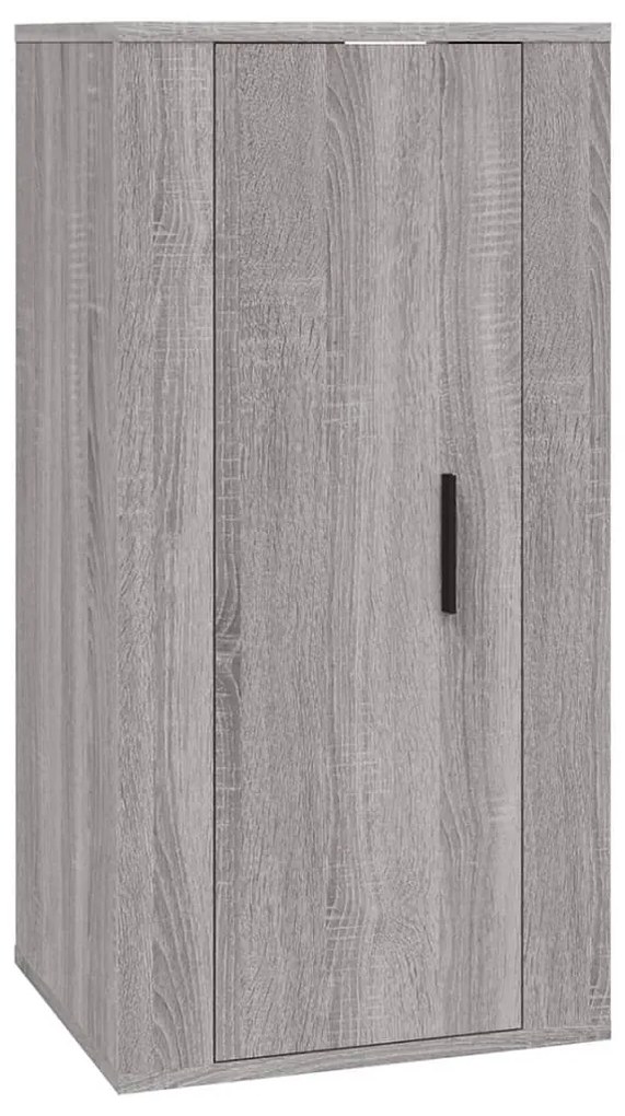 Set di mobili porta tv 4 pz grigio sonoma in legno multistrato