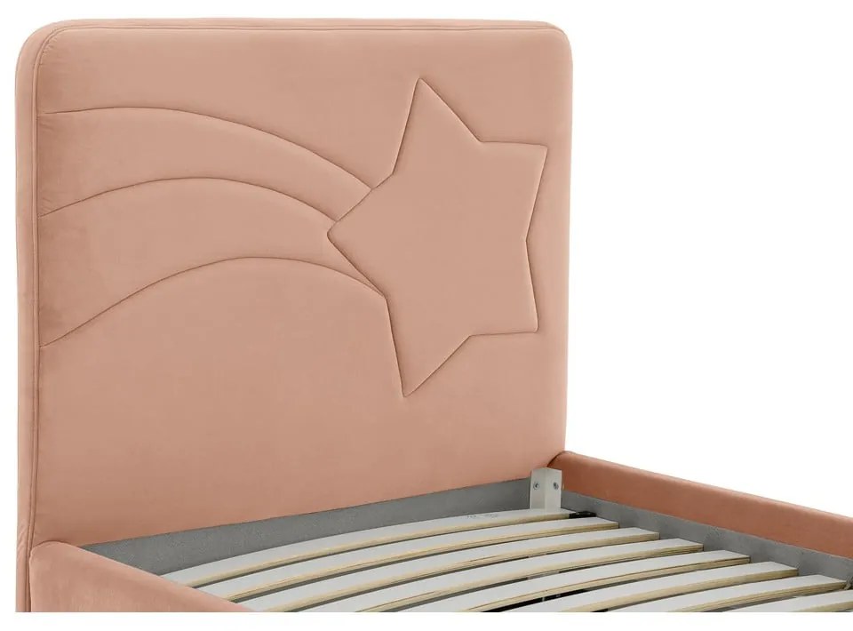 Letto rosa per bambini con contenitore 120x200 cm Star - Scandic