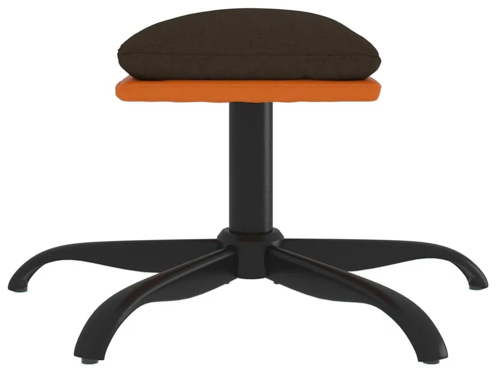 Poggiapiedi marrone 60x60x36 cm in tessuto e similpelle