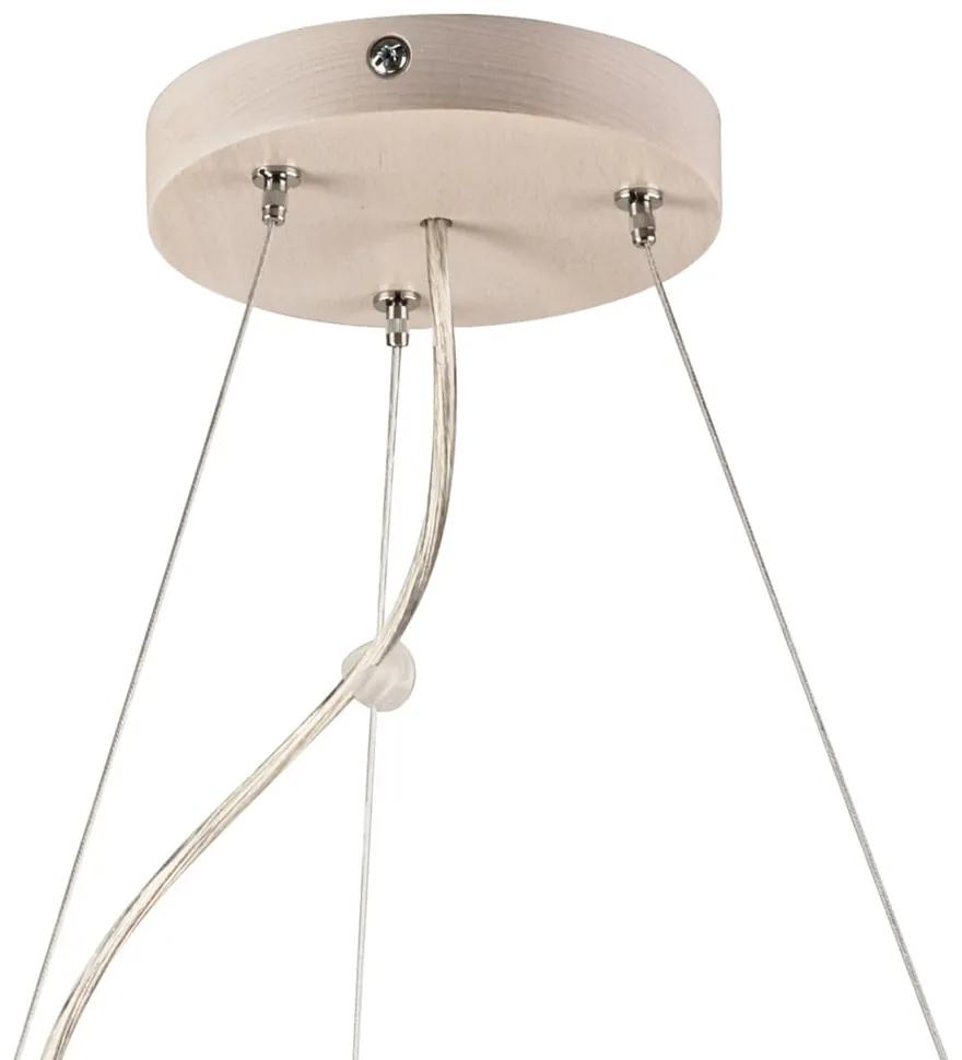Lampada a sospensione bianca con paralume in vetro ø 47 cm Eveline - LAMKUR