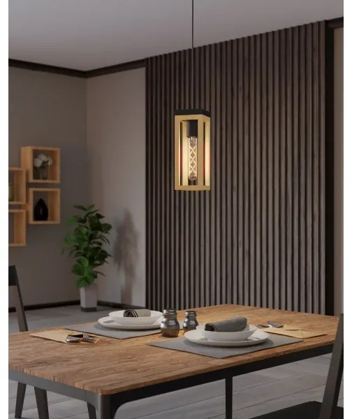 Eglo 43743 - Lampadario a sospensione con filo NAFFERTON 1xE27/40W/230V