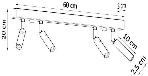 Faretto EYETECH 4xG9/12W/230V nero