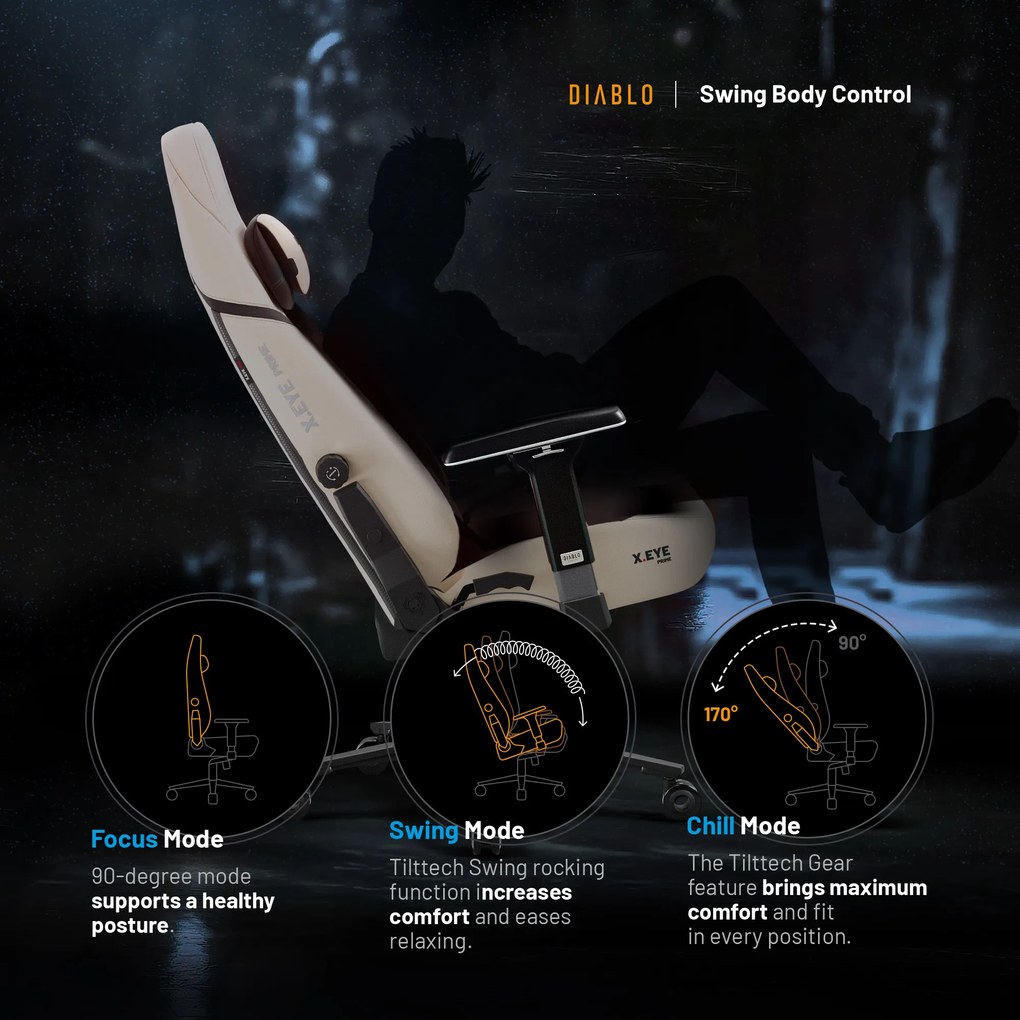 Sedia Da Gaming Diablo X.Eye Prime, Normal Size, Desert Storm