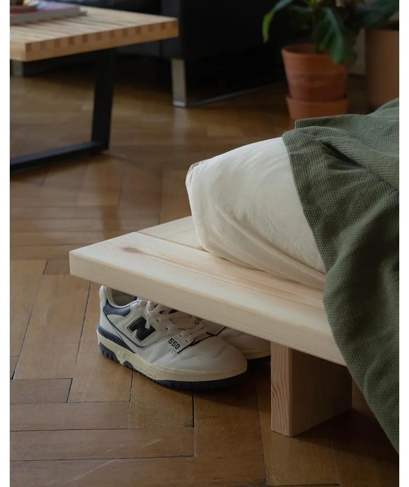 Letto matrimoniale in legno di pino con griglia 180x200 cm Japan - Karup Design