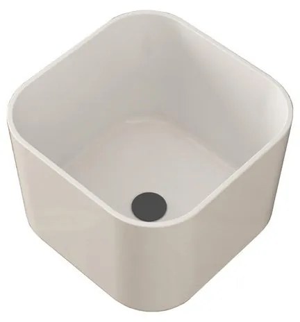 Lavabo da appoggio BADEN HAUS quadrato in ceramica L 40 x H 29 x P 40 cm bianco