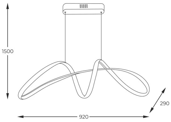 Zuma Line 20026P-GD - Lampadario LED a sospensione con filo FERMI LED/50W/230V 3000/4000/6000K