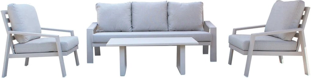 PERCY - salotto da giardino in alluminio 5 posti