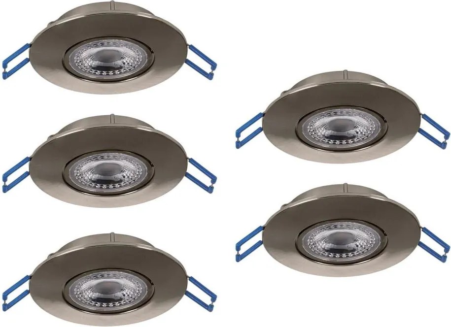 Eglo 300194 - Set 5x faretti LED da incasso GEDREZ LED/4,9W/230V Ø 9 cm cromo